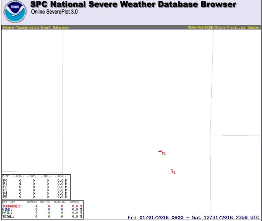2016 tornado map