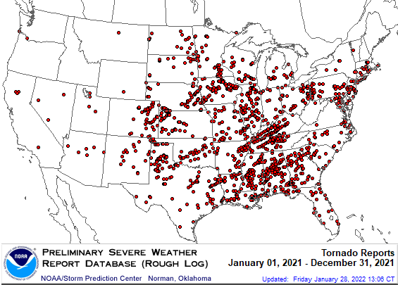 US Tornadoes 2021