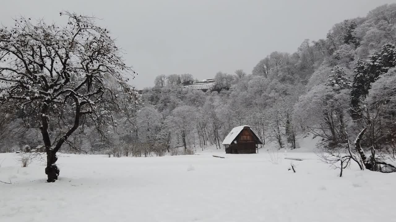 Winter snow rural area