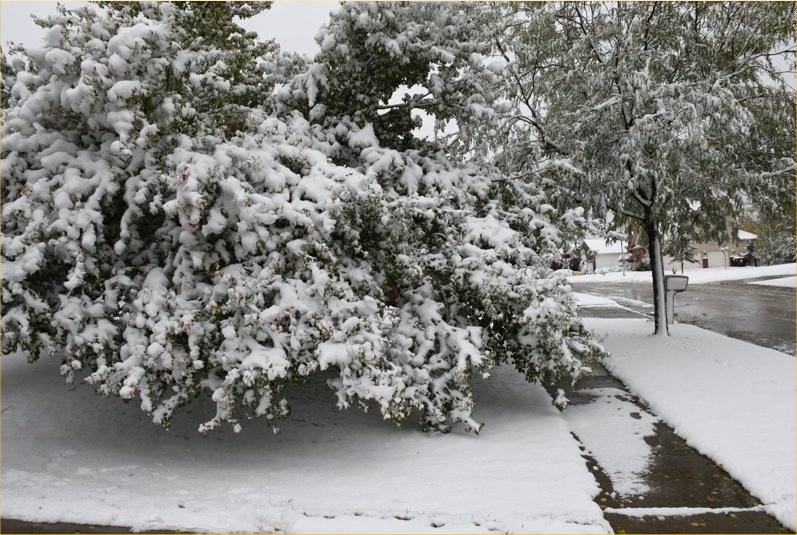 Oct. 14, 2018 Unusual early snowfall in Lincoln