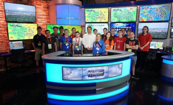 TV studio tour by weather campers