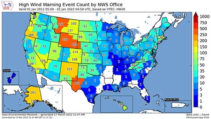 high wind warnings